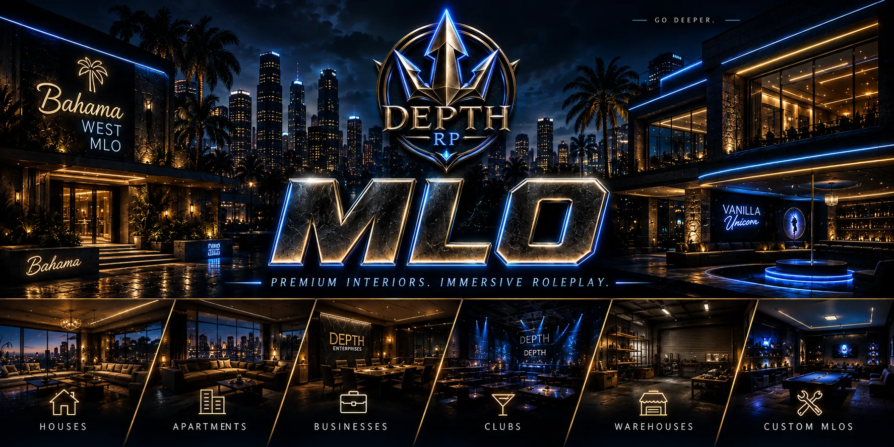 Depth RP MLO — Houses, Apartments, Businesses, Clubs, Warehouses, Custom MLOs